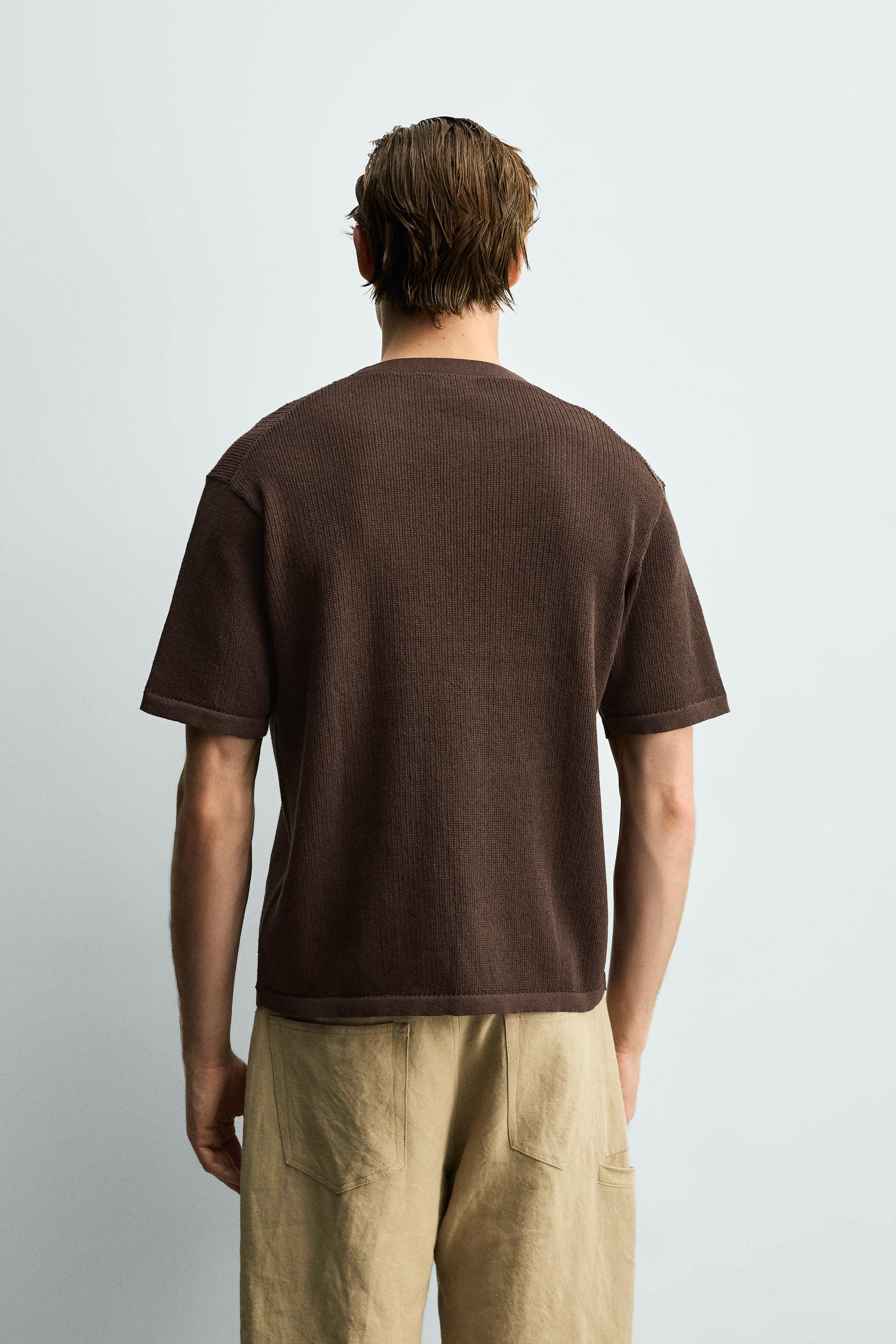 KNIT HENLEY SHIRT COTTON - LINEN
